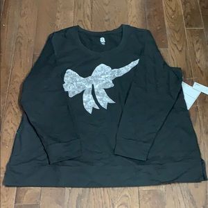 Women plus Long Sleeve now sequin sweatshirt